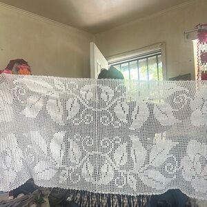 Knitting table cloth crochet